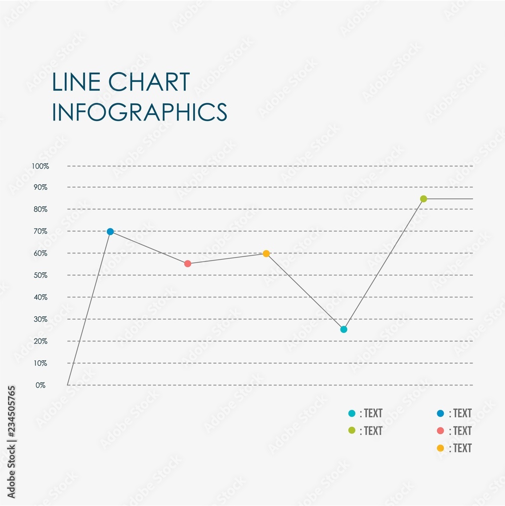 Line Chart Info Graphics Template, Business, Flat Vector Design Line Chart Info Graphics Template, Business, Flat Vector Design