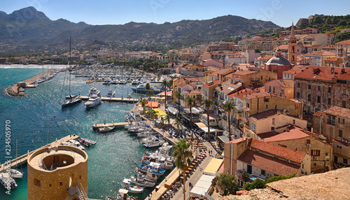 Port of Calvi (Corsica) - overview from the citadel photo