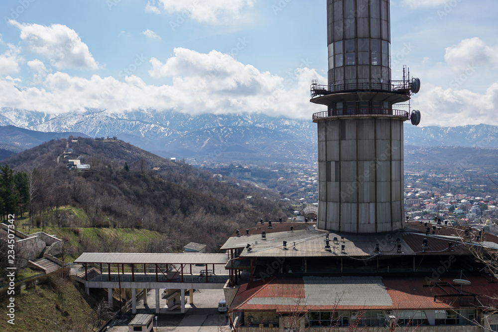 Obraz premium View over Almaty skyline, Kazakhstan