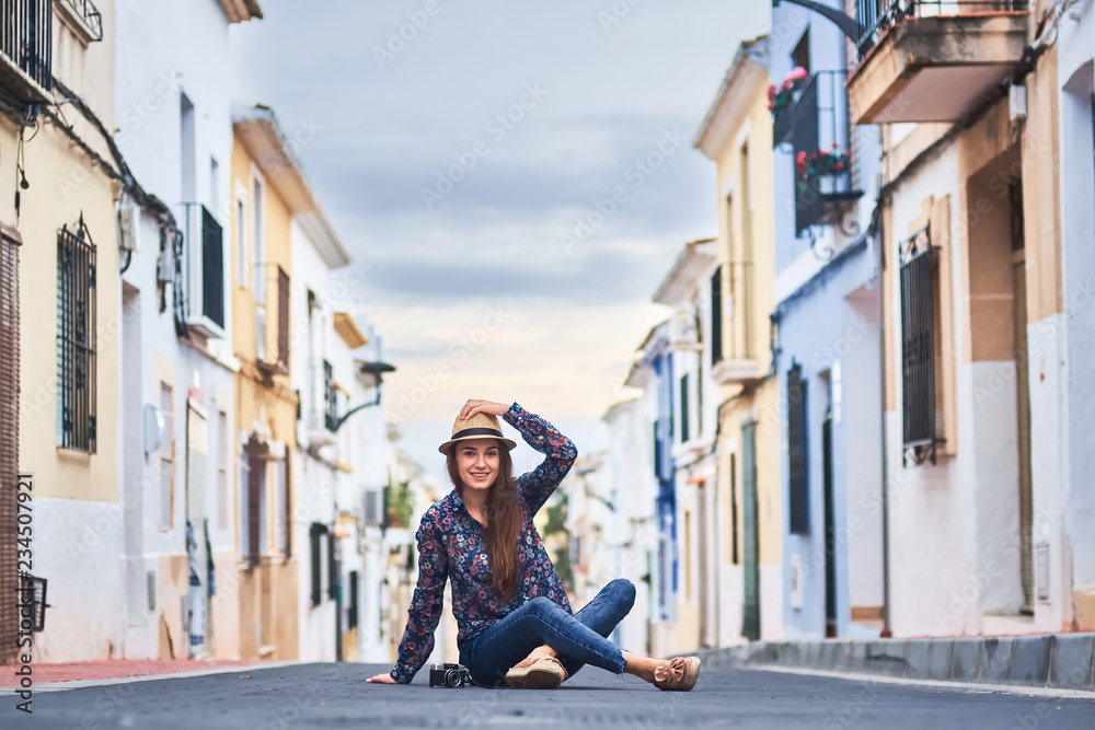 Young woman enjoying her vacations in Spain