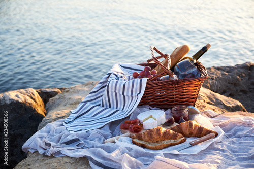 Romatic picnic on the beach