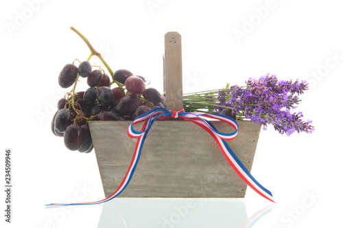 Fototapeta Naklejka Na Ścianę i Meble -  French bouquet Lavender an wine grapes
