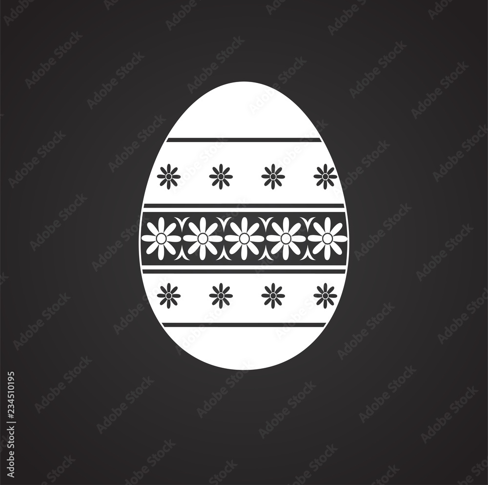 Easter egg on white background icon Easter egg on white background icon