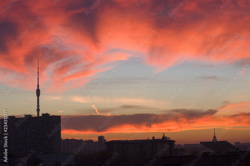 autumn Moscow sunset