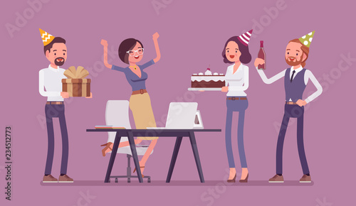 Birthday party in the office