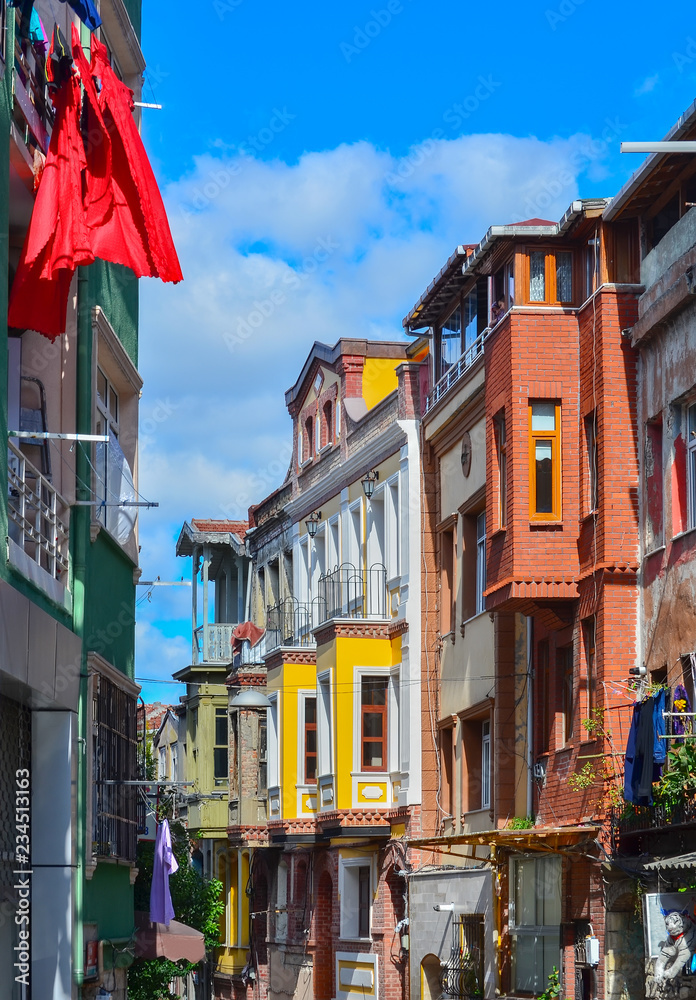 Obraz premium Balat quarter with colored houses in Istanbul - Turkey