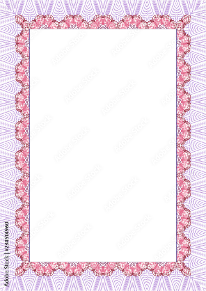 Vector frame for diploma or certificate. Template. Vector illustration. Vector frame for diploma or certificate. Template. Vector illustration.