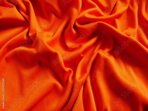 red silk cloth texture background,orange sportswear cloth texture