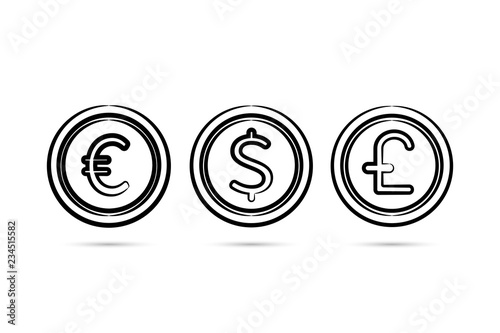euro dollar pound sterling penny cents