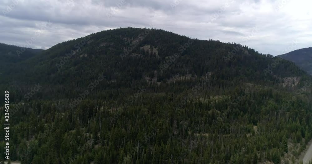 Aerial View at Mountain Lake in British Columbia, Canada. Aerial View at Mountain Lake in British Columbia, Canada.
