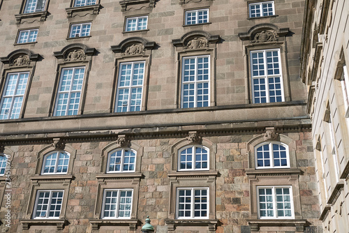 Copenhagen, Denmark - October 10, 2018: View of the Folketing in Christiansborg Palace