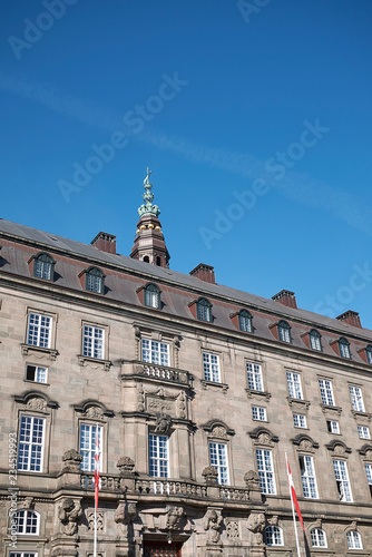 Copenhagen  Denmark - October 10  2018  View of the Folketing in Christiansborg Palace