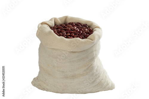 red kidney beans in a burlap bag © Павел Абрамов
