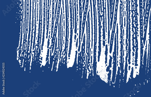 Grunge texture. Distress indigo rough trace. Exoti