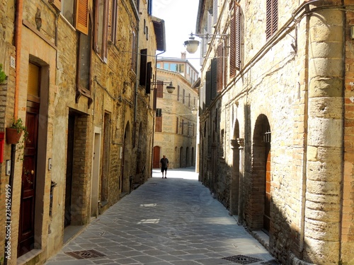 Typical Medieval alley in Bevagna  Umbria- Italy.