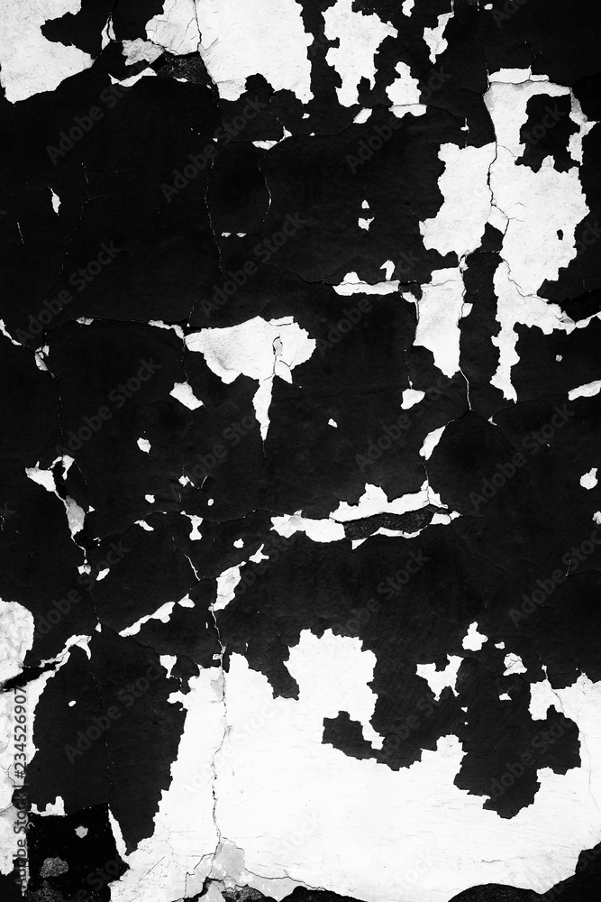 Black white cracked wall abstract background surface grunge backdrop     