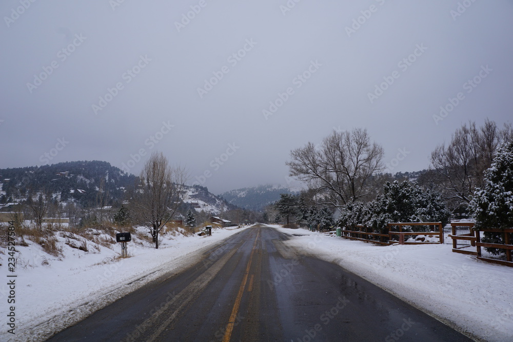Fototapeta premium road in winter
