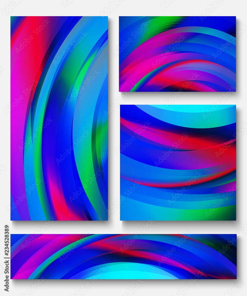 Fototapeta premium Set of vibrant backdrops