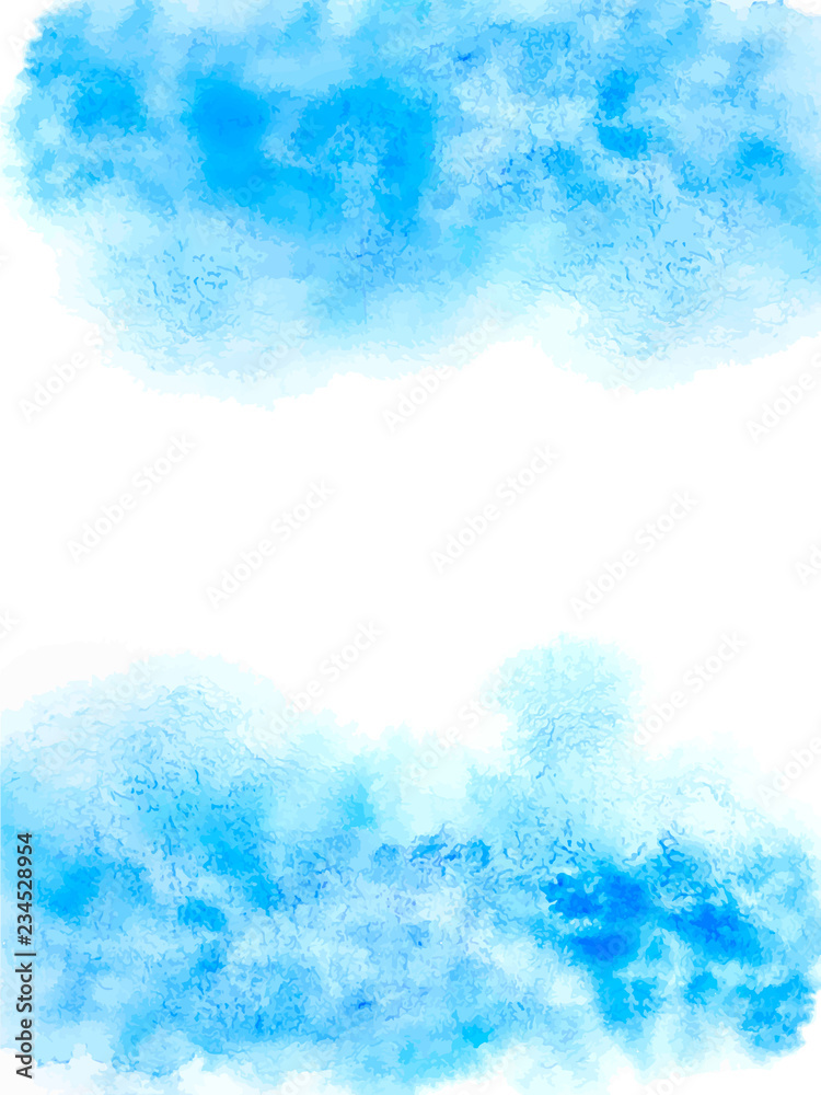 Watercolor blue abstract background. Abstract painting, backgrou
