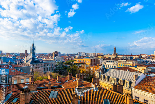 Vue sur les toits de Toulouse en Haute-Garonne, Occitanie en France