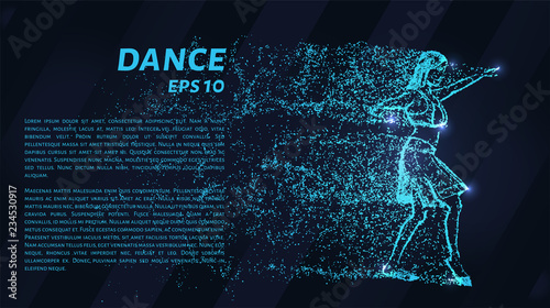 Dance of the blue points of light.