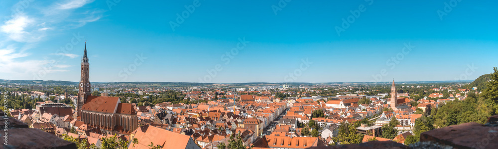 High resolution stitched panorama 41 megapixels of Landshut - Bavaria - Germany