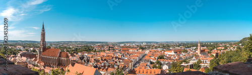 High resolution stitched panorama 41 megapixels of Landshut - Bavaria - Germany