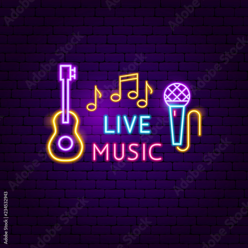 Live Music Neon Sign