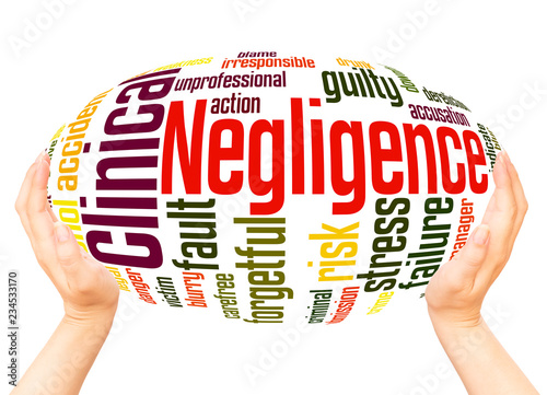 Εκτύπωση καμβά Clinical Negligence word cloud hand sphere concept