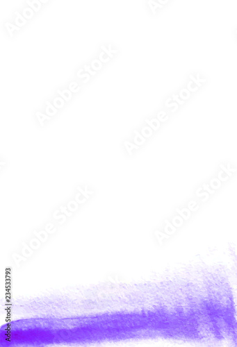 Card with purple watercolor painting for design. Abstract backdrop. Save the Date, postcard, banner, logo, wedding invitation. Isolated on white background. Vector illustration.