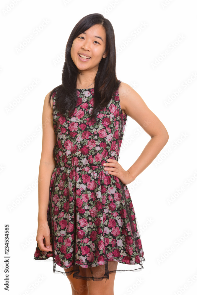 Studio portrait of young happy Asian woman Studio portrait of young happy Asian woman