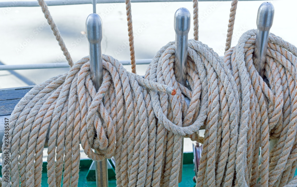 Fototapeta premium rigging on a ship