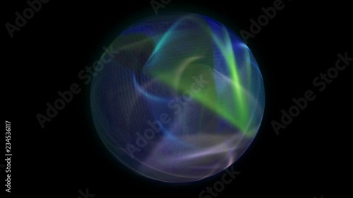 Magic ball of plasma with black and white mask