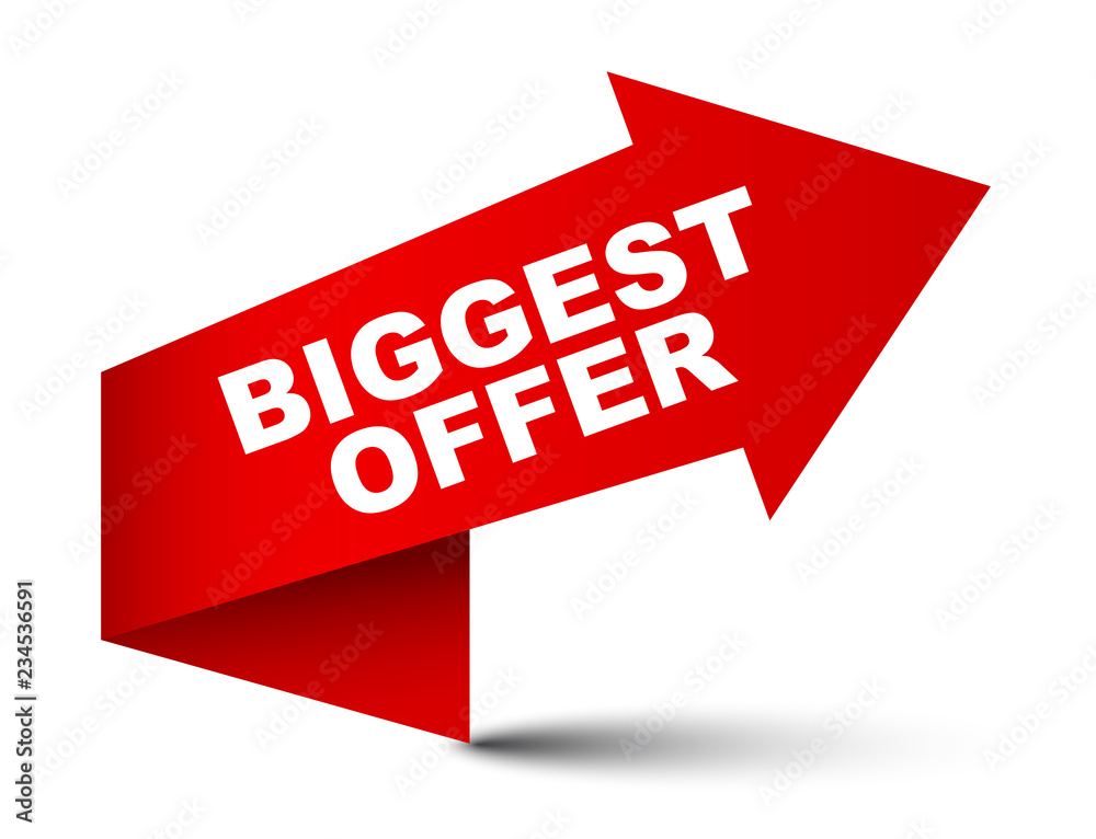 red vector banner biggest offer red vector banner biggest offer
