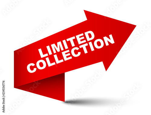 red vector banner limited colection