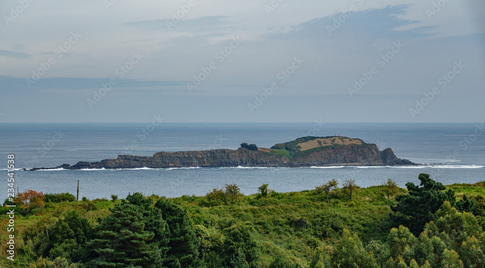 Izaro islet in the Basque Country coast