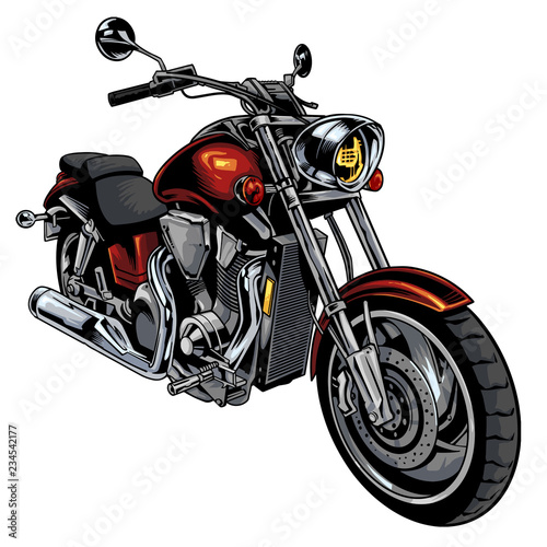 motorcycle on white background