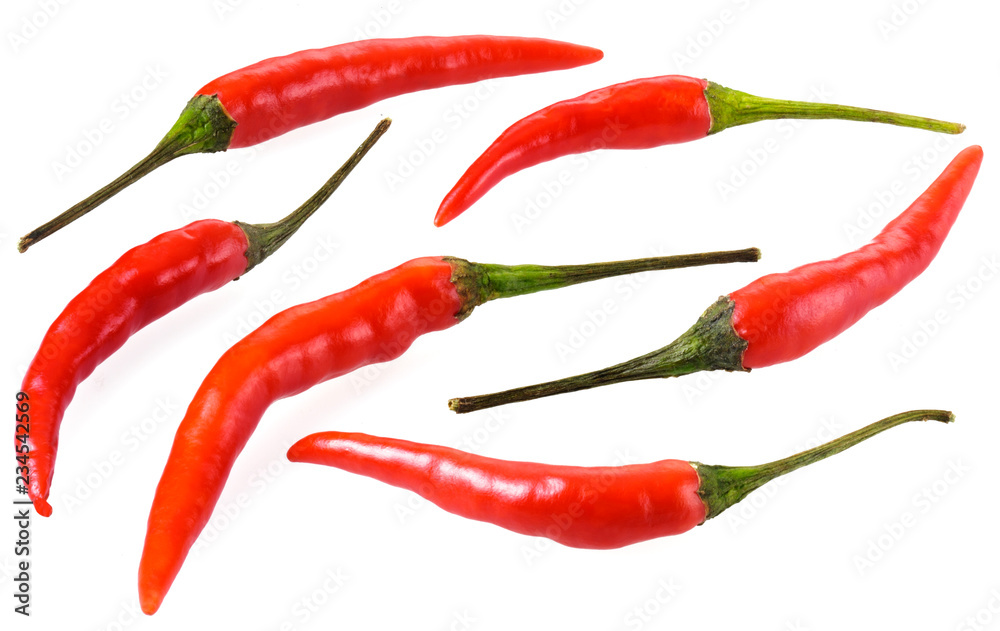 SIX RED THAI CHILLIES