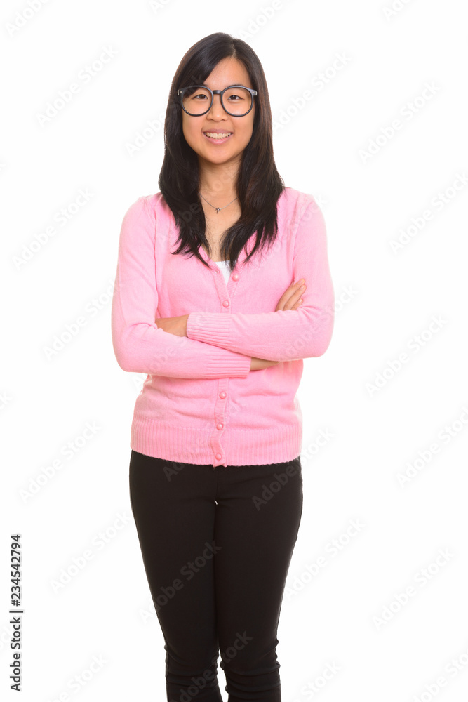 Portrait of young happy Asian woman smiling Portrait of young happy Asian woman smiling