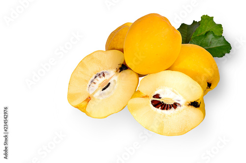 Quinces isolated on white background