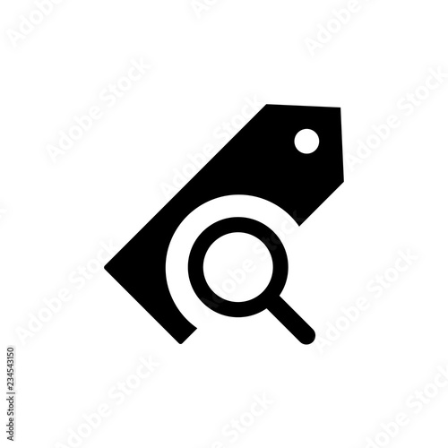 Price Tag icon. Commerce And Shopping.  Shopping Label sign. Search icon