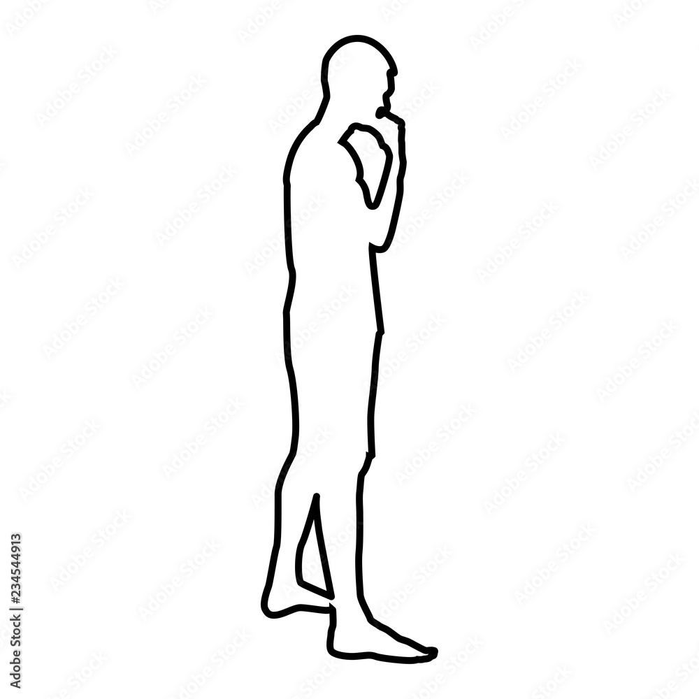 Outline Of A Person Standing