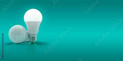 LED light bulb on an isolated background