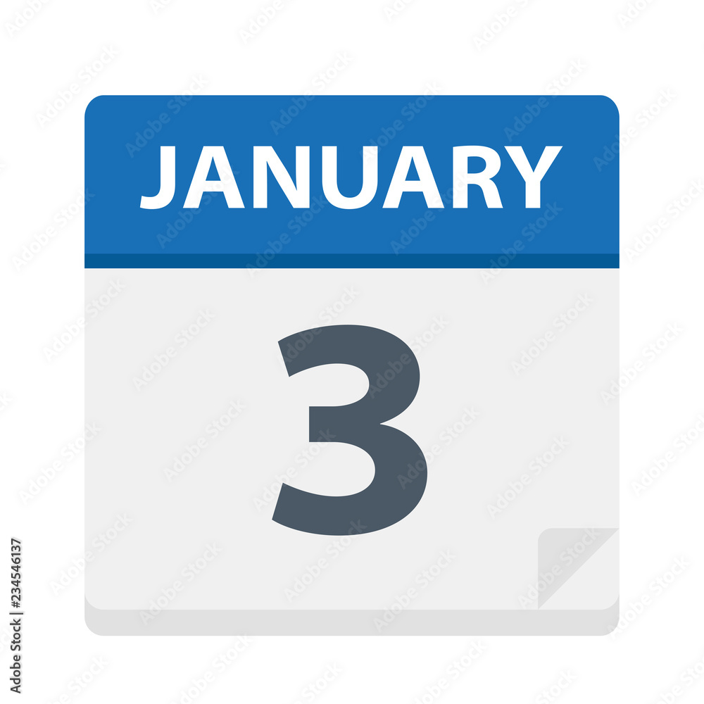 January 3 - Calendar Icon January 3 - Calendar Icon