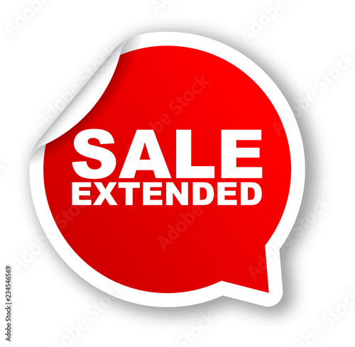 red vector banner sale extended