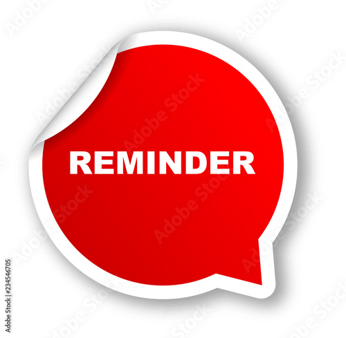 red vector banner reminder
