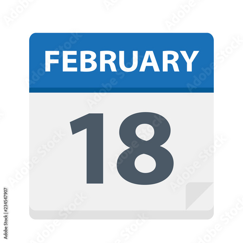February 18 - Calendar Icon