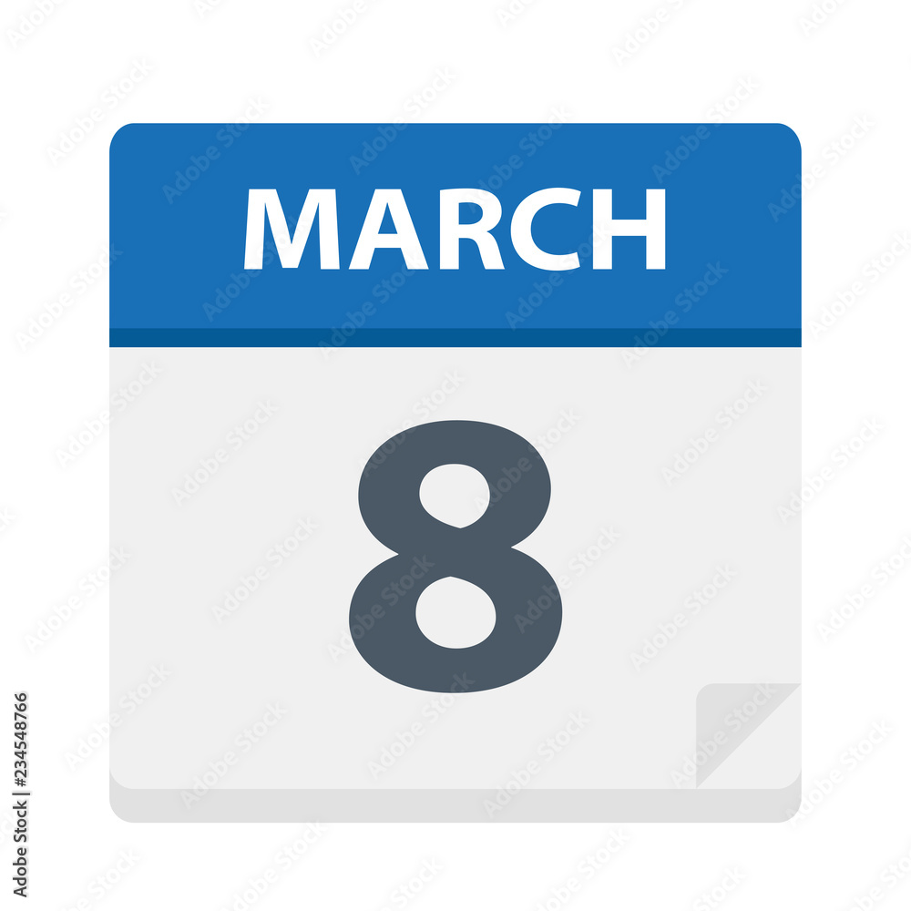 March 8 - Calendar Icon March 8 - Calendar Icon