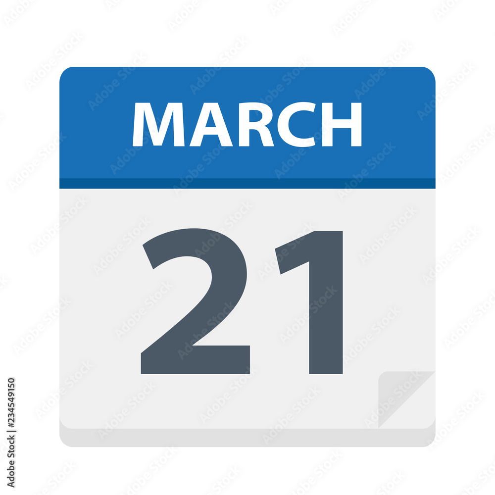 March 21 - Calendar Icon