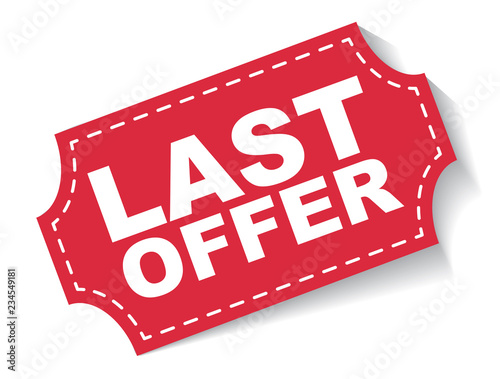 red vector banner last offer